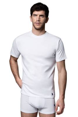 U.S. Polo Assn. - %100 Pamuklu 2'li Amerikan Yaka Kısa Kol T-shirt (1)