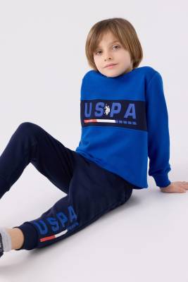 U.S. Polo Assn. - Erkek Çocuk 3 İplik Kışlık Baskılı Pijama Takım (1)