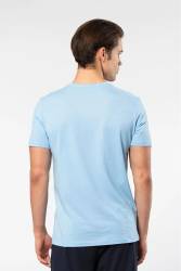 Erkek Kısakol V Yaka T-shirt, %50 Pamuk %50 Modal - Thumbnail