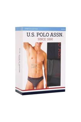 U.S. Polo Assn. - Erkek Siyah Antrasit Lacivert 3'lü Slip (1)