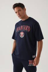 Harvard University Lisanslı Erkek Oversize T-Shirt, Oversize T-Shirt - Thumbnail