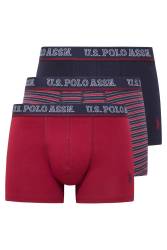 U.S. Polo Assn. 3'lü Pamuklu Likralı Erkek Boxer - Thumbnail