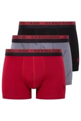 U.S. Polo Assn. Erkek 3'lü Modal Boxer, %47 modal %47 pamuk %6 likra - Thumbnail