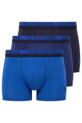 U.S. Polo Assn. Erkek 3'lü Modal Boxer, %47 modal %47 pamuk %6 likra - Thumbnail