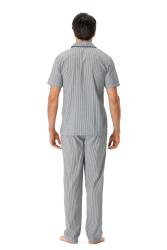 U.s. Polo Assn. Erkek Düğmeli Pijama Takım, %65 pamuk %35 viskon - Thumbnail
