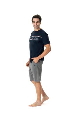 U.S. Polo Assn. - U.s. Polo Assn. Erkek, Lisanslı, Pamuklu Bisiklet Yaka T-shirt ve Cepli Şort Takım (1)