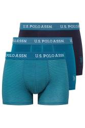 U.S. Polo Assn. Erkek Modal 3'lü Erkek Boxer, %47 modal %47 pamuk %6 likra - Thumbnail